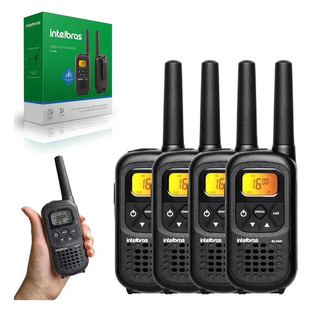 16 Radio Comunicador Intelbras Rc4000 Walk Talk Profissional