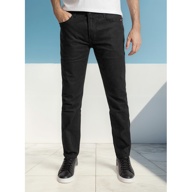 Calça Sarja Masculina Slim Básica Polo Wear Preto Calça Sarja Masculina Slim Básica Polo Wear Preto