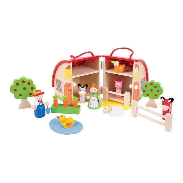 Casa Infantil Bigjigs Mi Granja Juego Madera Infantil 3años+