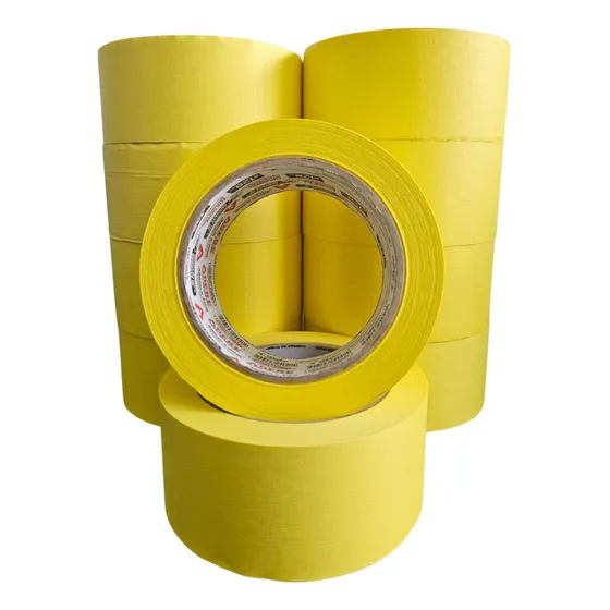 Fita Crepe 48x40 Amarela Automotiva Larga C/ 10 Unidades Cor Amarelo