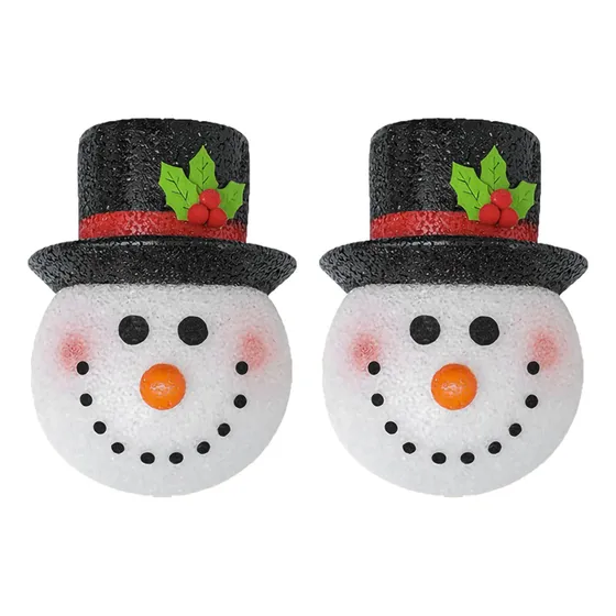 Pantalla Navidad Puerta Colgante Muñeco Nieve Lampara Calle