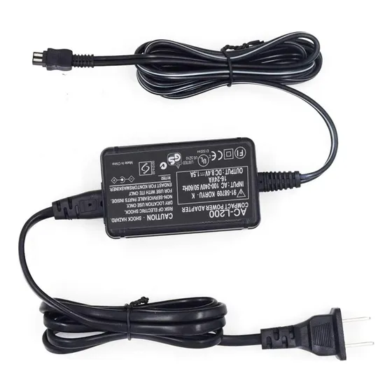 Ac-l200 Cargador Adaptador De Corriente Ca Para Sony Handycam Dcr-sx40, Dcr-sx41, Dcr-sx44, Dcr- Sx45, Dcr-sx60, Dcr-sx63, Dcr-sx65, Sx83, Sx85, Dcr-sr42, Dcr-sr45, Dcr-sr46, Crcrcrcrcrcr447, Dcr-sr68