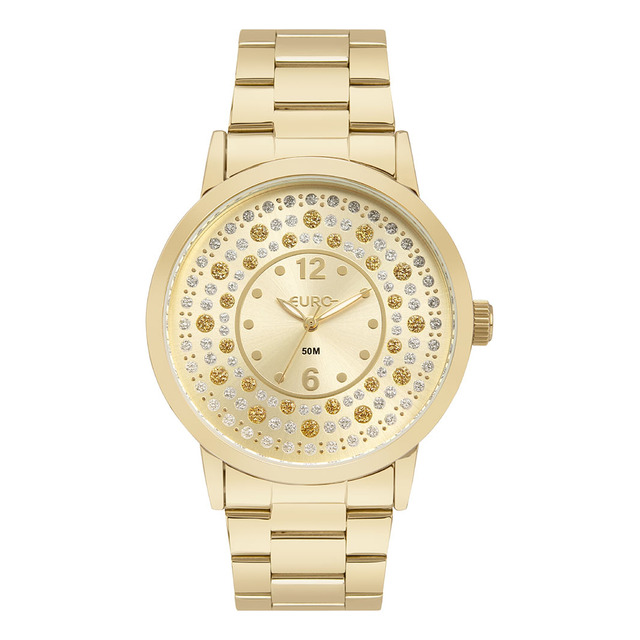 Relógio Euro Feminino Glitz Dourado - Eu2035yuz/4d Relógio Euro Feminino Glitz Dourado - Eu2035yuz/4d