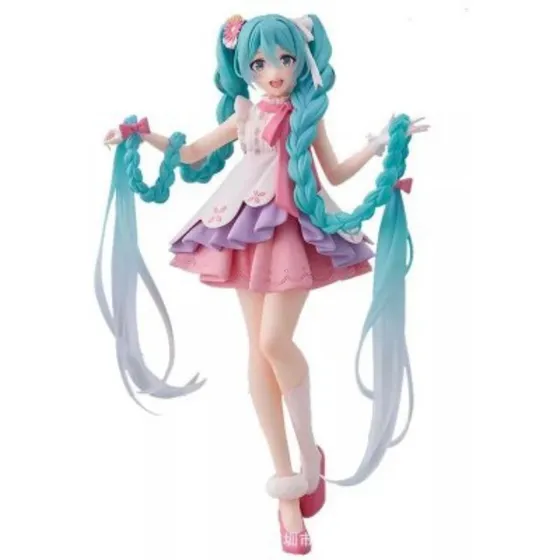 Figura Miku Hatsune - Vocaloid Estrella Del Pop Trenzas 18cm