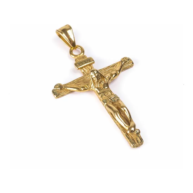 Dije Crucifijo - Enchapado En Oro - Calidad Premium
