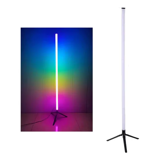 Lampara De Esquina Pie Usb Luces Led Rgb Ambiente 