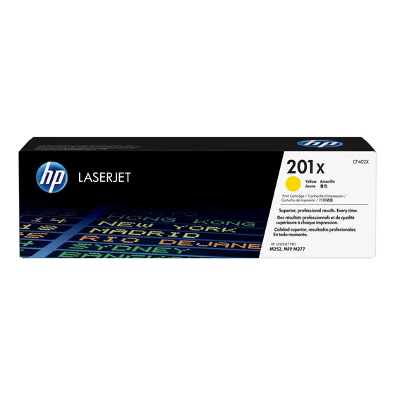 Cartucho De Tóner Hp 201x Cf402x Amarillo 2300 Páginas