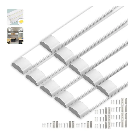 18w/0.6m Regleta Tubo Led Largo 6500k Luz Blanco Frío 10pcs Blanco