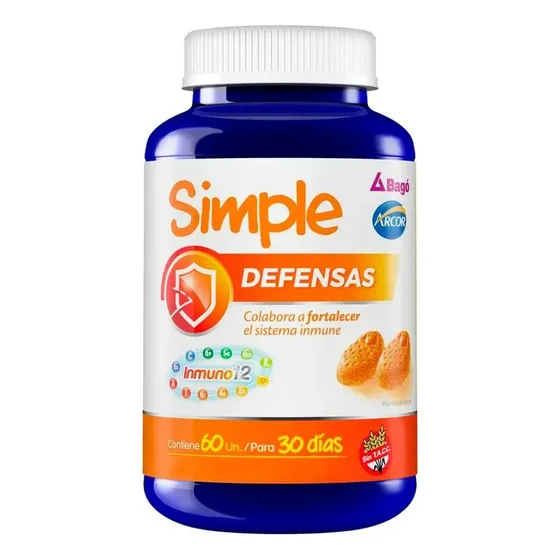 Suplemento Dietario Bagó Arcor Simple Defensas X60 Un Sin Sabor