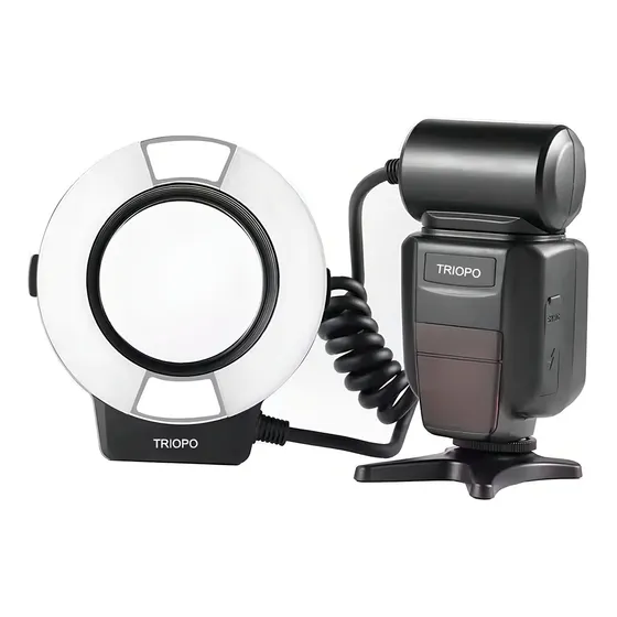 Flash Anular Macro Ring Triopo Tr15 Ex Ttl Para Camaras Nikon