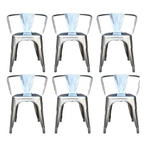 Silla Tolix Con Apoyabrazos Pulida Importada X6 Unidades