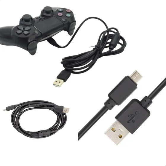 Cabo Carregar Sincronizar Controle Usb V8 P/ Ps4 Com Filtro