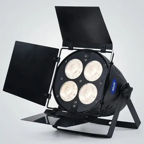 Refletor LED Par 64 OPT COB 200W Branco Bivolt DMX com Barn Door