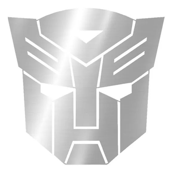 Par Adorno Emblema Autobots 20 X 20 Centimetros Acero Inox.