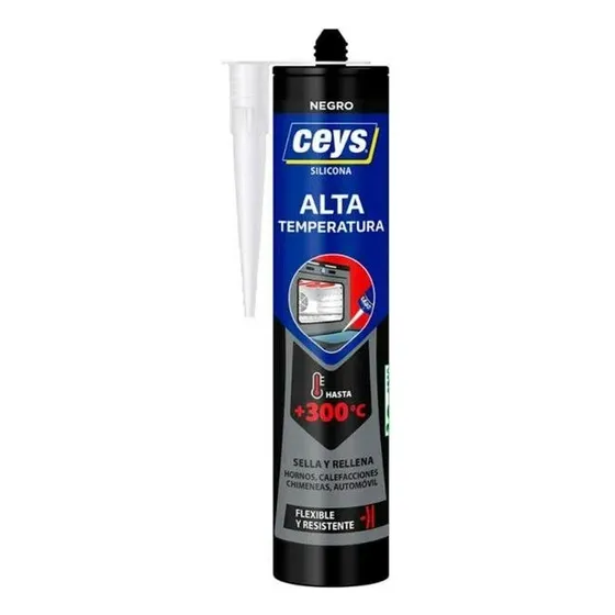 Silicona Alta Temperatura Negra Ceys 280ml