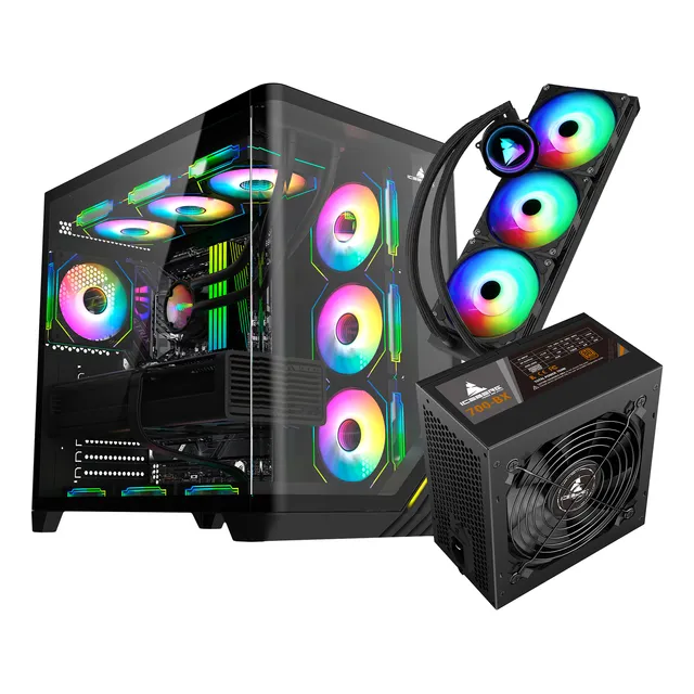 Combo Chasis Wave L + Fuente 700w 80+bronce + Liquida 360mm