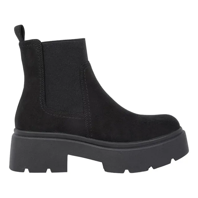 Bota Moto Ante Elástico Suela Track Goodyear Negro Mujer 630