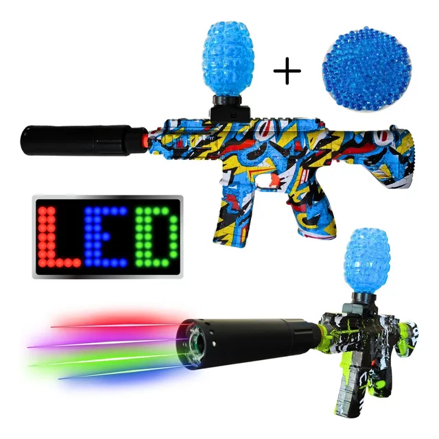 Arma De Bolinhas De Gel Com Led Automática Elétrica