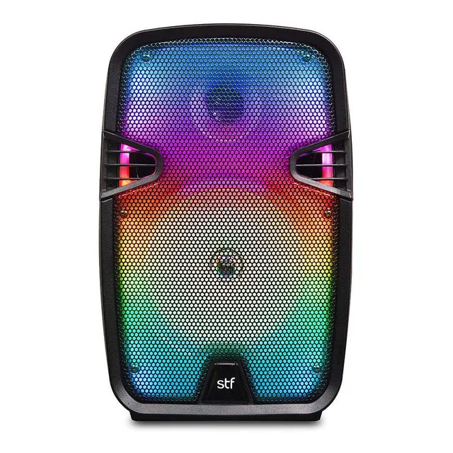 Baffle Bocina Inalámbrica Stf Boom Thunderlight 8 Pulgadas Color Negro