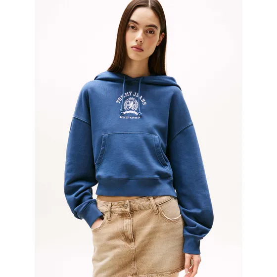 Sudadera Azul Holgada Con Capucha De Mujer Tommy Jeans