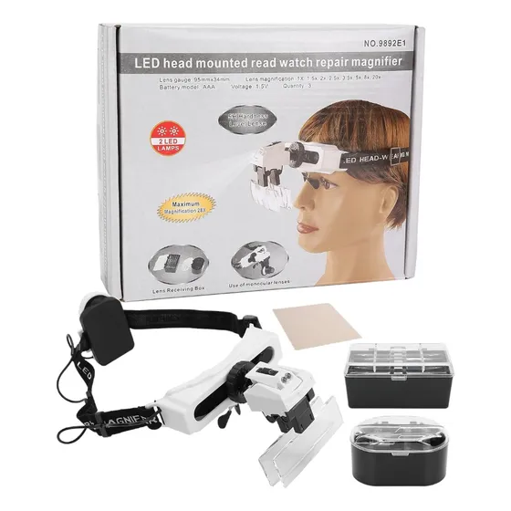 Lampara Visera Lupa 5 Lentes Luz Joyero Tecnico Electronica