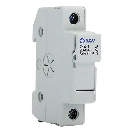 Seccionador Porta Fusible 10x38 Tabaquera Baw