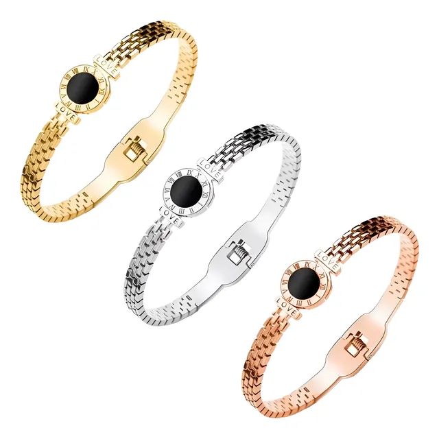 Pulsera Brazalete Acero Mujer Hombre BLG Color Oro Plata