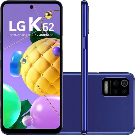 Smartphone K62 4g Tela 6,6 64gb 4gb Ram Azul LG