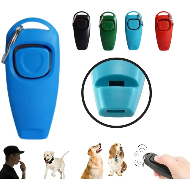 Clicker De Adiestramiento Canino Con Silbato Perros Mascotas
