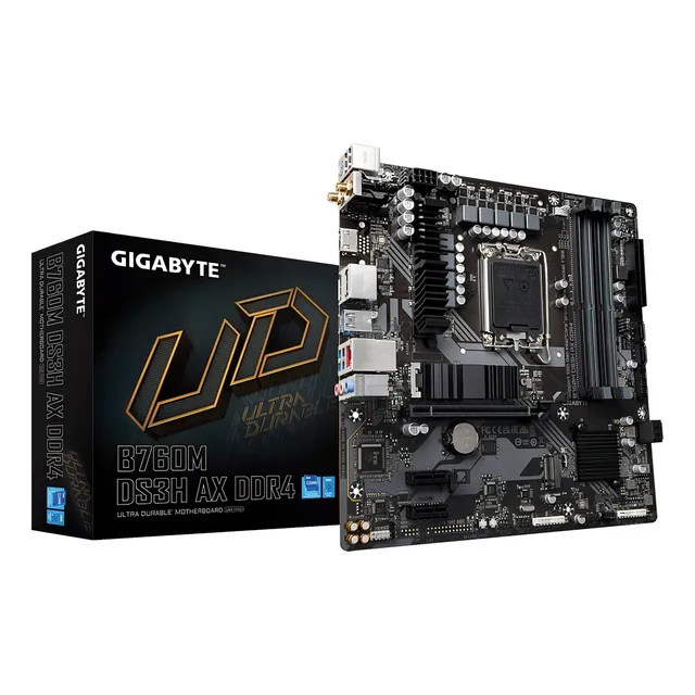 Tarjeta Madre Intel Gigabyte B760m Ds3h Ax Ddr4 Lga1700 Wifi Color Negro