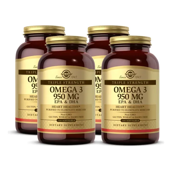 Suplemento Solgar Triple Strength Omega 3 950 Mg X 100 G Sof