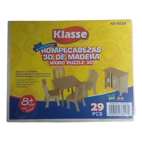 Rompecabezas De Madera 3 D Klasse ( 29 Piezas )