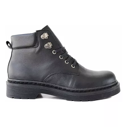 Bota Cuero Mujer Briganti Bota Zapato Goma Taco - Mcbo24849