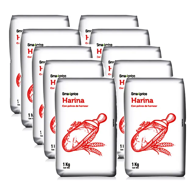 Harina Con Polvo De Hornear 1 Kilo Smart Price Pack 10
