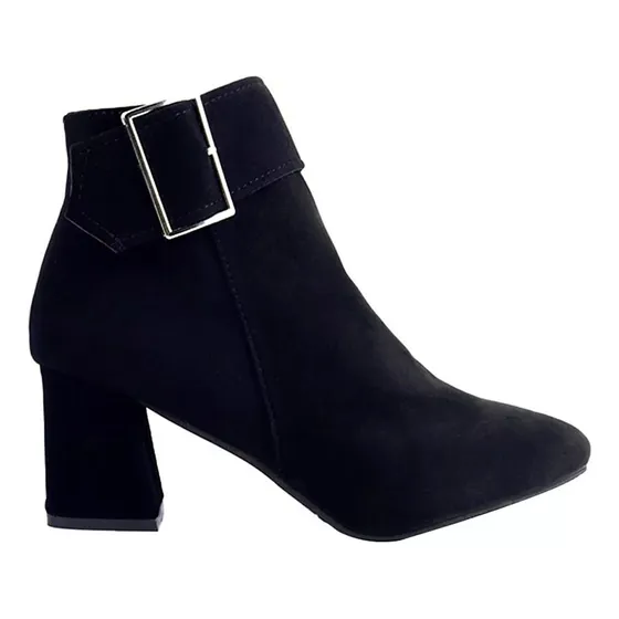 Botas Cortas De Tacón Alto Para Mujer En Color Negro