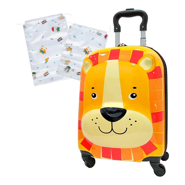 Valija Infantil C/set Organizador De Viaje Animales - El Rey