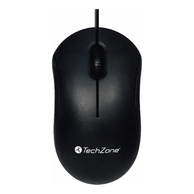 Mouse Alambrico Optico Techzone Usb 1000dpi 3 Botones 1.35m