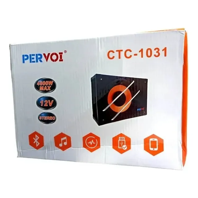 Subwoofer Activo Para Coche Pervoi De 10 Y 12 V Ctc-1031