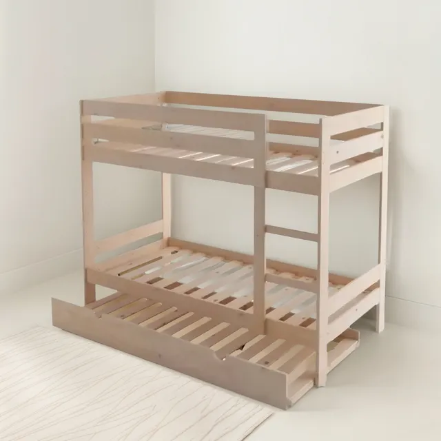 Litera Triple Individual Madera Primera Calidad Reforzada