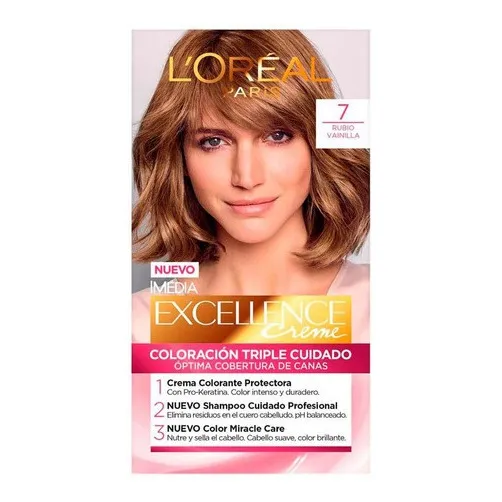 Tinta Excellence Excellence Tintura L'Oréal Excellence Creme tono 7 rubio vainilla para cabello