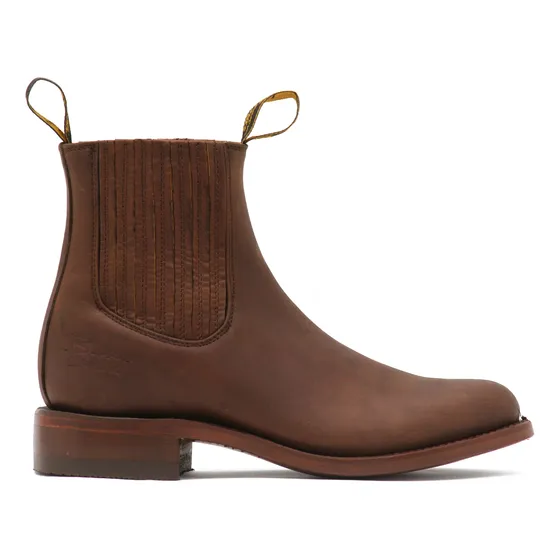 Botin Vaquero Charro Hombre Baronboots Piel Cafe Suela Cuero