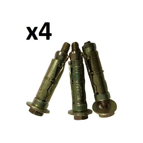 Ramplugs Metalico C/tornillo 1/4  Wequp X 4 Unds.