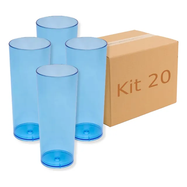 Kit 20 Copo Long Drink 350ml Resistênte Atacado Varejo