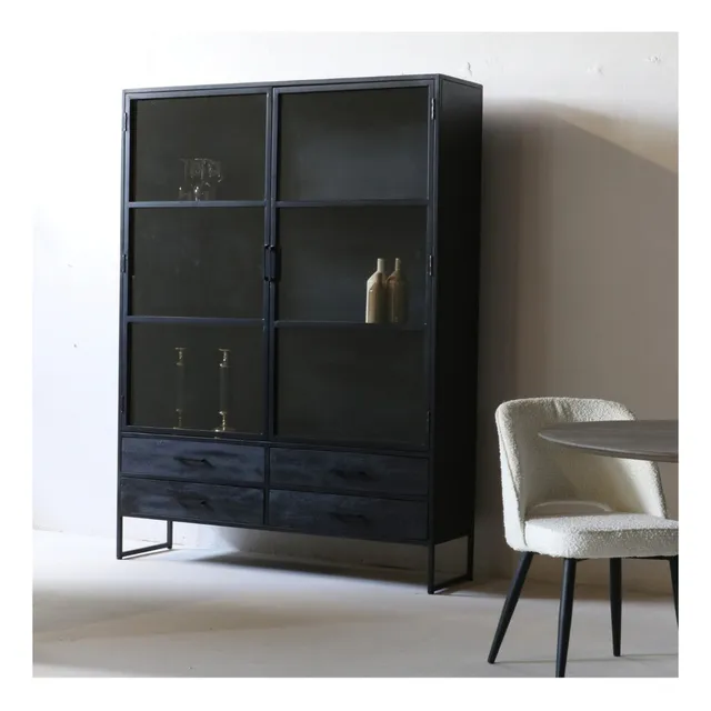 Estante Vanguardista Isabelle Ventitas Home Roble Negro