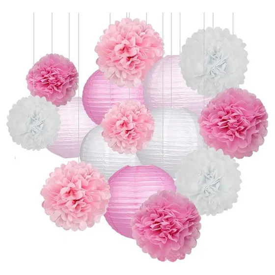 Juego De Faroles Para Fiestas De Cumpleaños, Boda, 15 Piezas