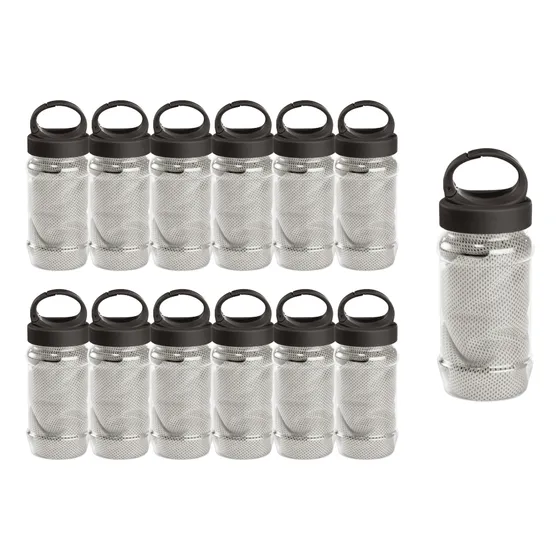 Kit 12 Conjunto De Garrafas E Toalha Refrescante Academia