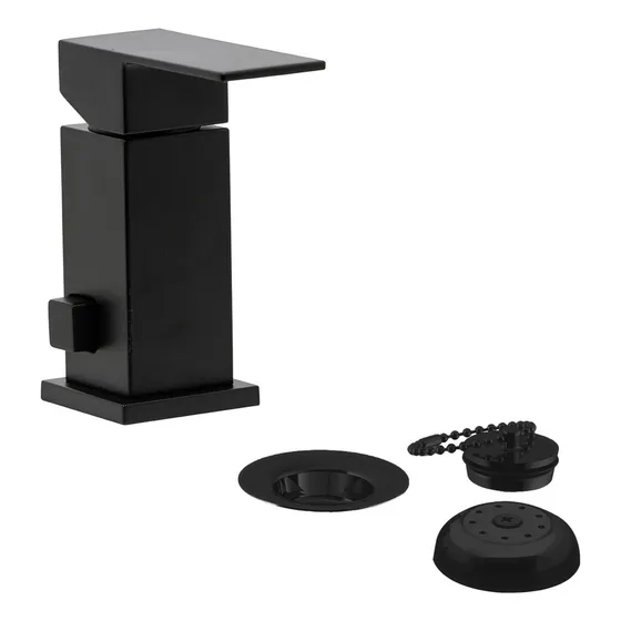 Grifería De Baño Fv Dominic New 189/85n Ng Color Negra Y Acabado Mate