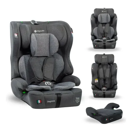 Butaca Booster Auto Bebé Mega Baby Daytona I-size 9 A 36 Kg Color Gris