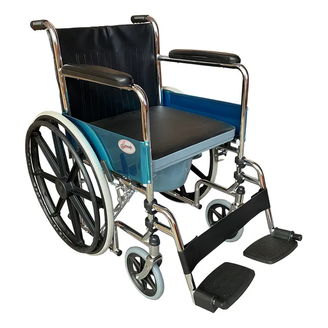 Silla De Ruedas Speedy SP7500 Con Cómodo Integrado Color Negro Y Plata