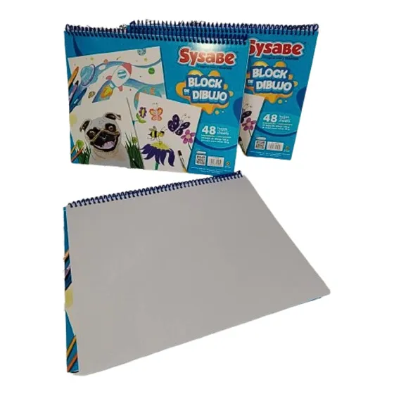 Block De Dibujo Con Espiral Cartulina Bristol X 1 Unidad